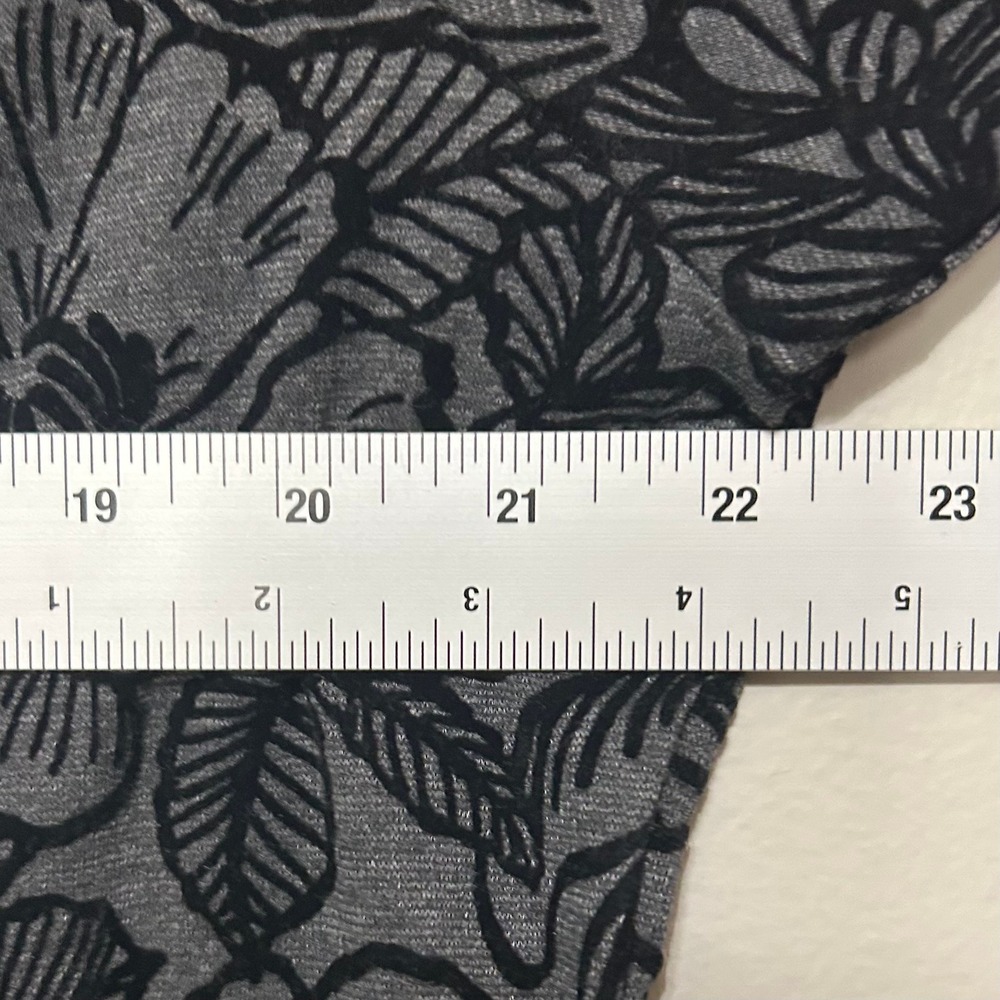 Lands' End Women's Dress 1X 16W-18W Gray Black Velvet Floral Fit & Flare NWT - Picture 8 of 11